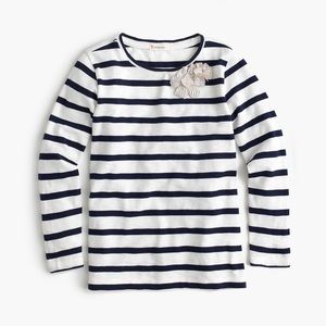 Crewcuts Stripped Metallic Embellished T-Shirt